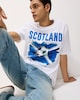 image 1 of F&F Pure Cotton Scotland T-Shirt in White