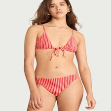 OH ME OH MY Gingham Bikini Bottoms in Red