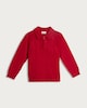 image 2 of F&F Boys Cable Knit Half Zip Polo in Red