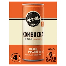 Remedy Kombucha Mango Passion Drink 4 X 330Ml