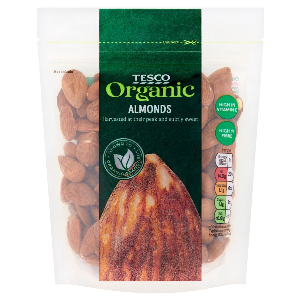 Tesco Organic Almonds 200 G