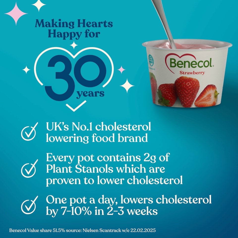 image 1 of Benecol Strawberry Yogurt 4x115g