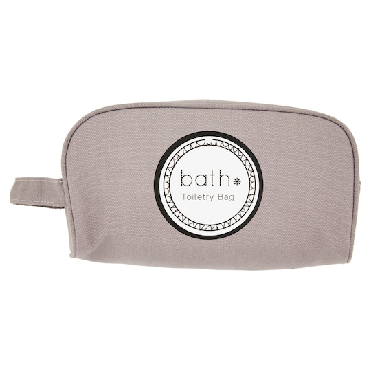 H&A Bath Essentials Grey Toiletry Bag Tesco Groceries