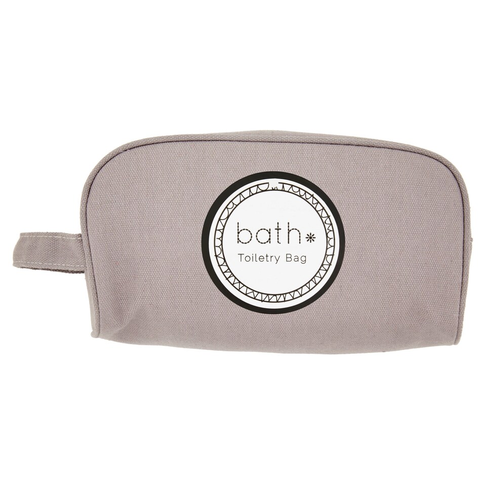 H&A Bath Essentials Grey Toiletry Bag