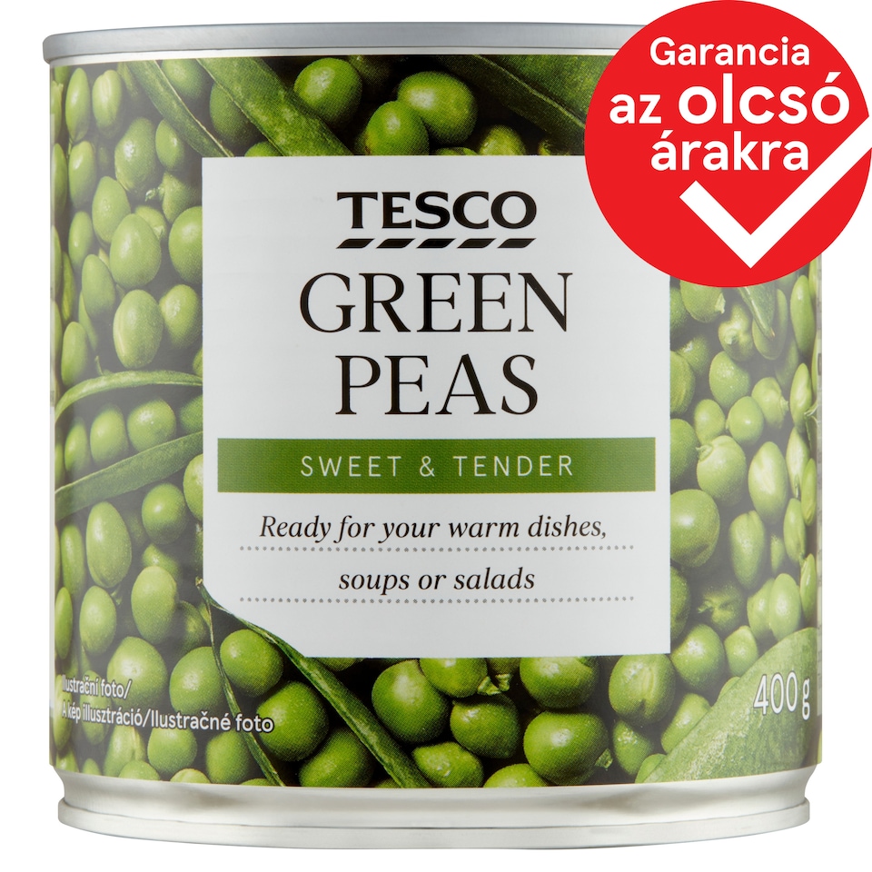 Tesco Green Peas 400 g