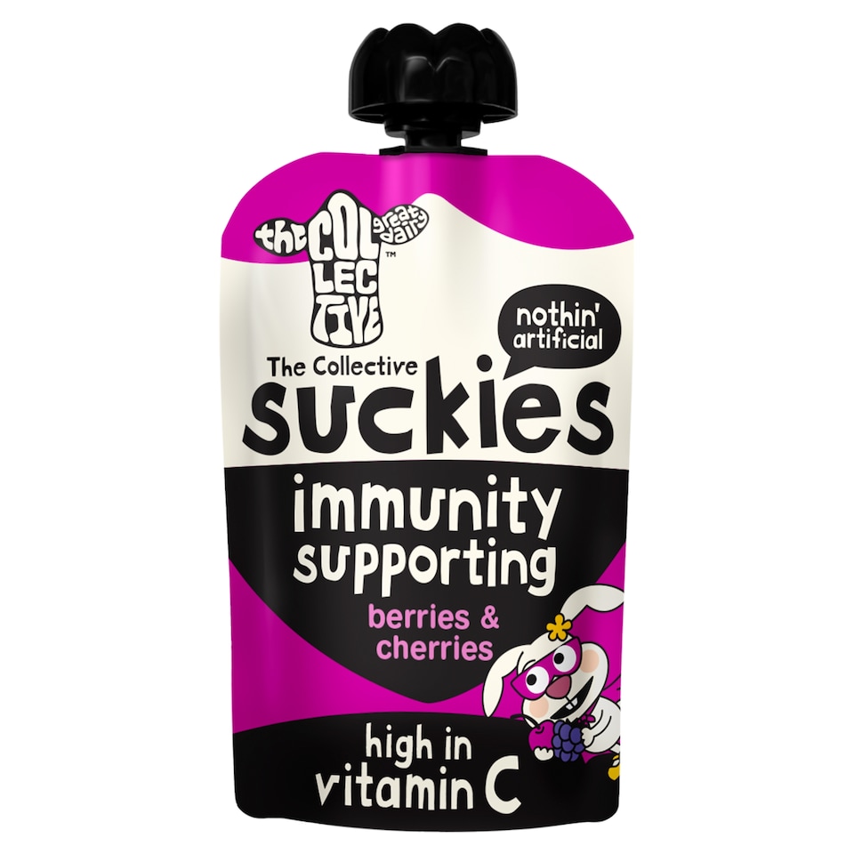 The Collective Suckies Immunity Supporting Berries & Cherries Yogurt 90g