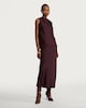 image 2 of F&F Satin Cowl Neck Sleeveless Blouse in Burgundy