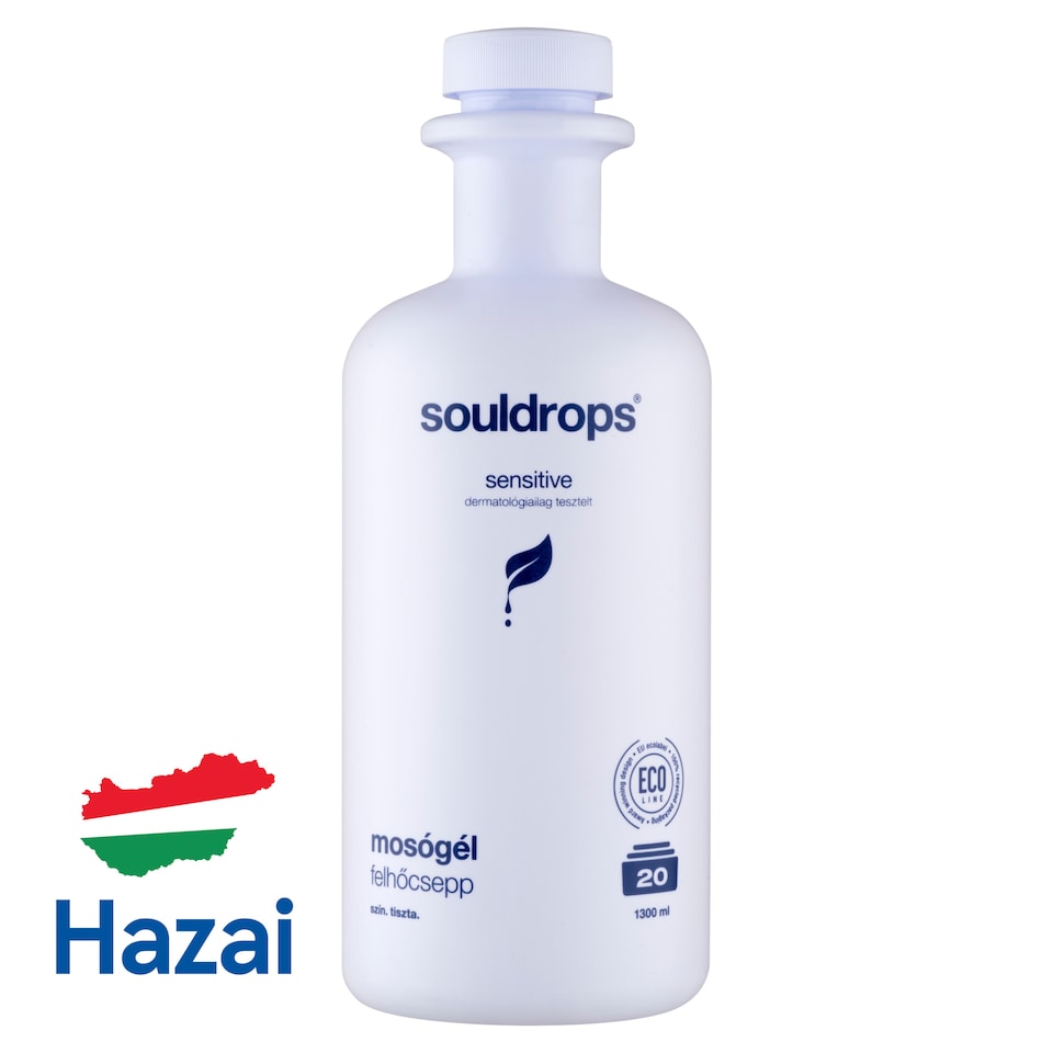 Souldrops Felhőcsepp szenzitív mosógél 20 mosás 1300 ml
