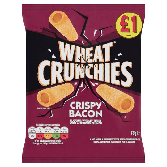 Wheat Crunchies Bacon Crisps 78G Tesco Groceries