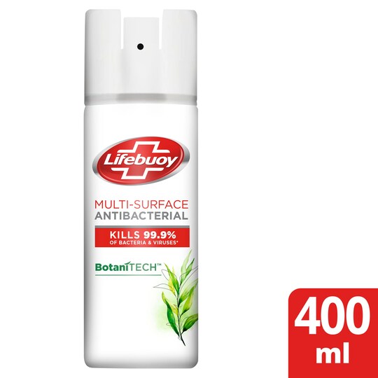 Lifebuoy Multisurface Antibacterial Aerosol Spray 400Ml Tesco Groceries