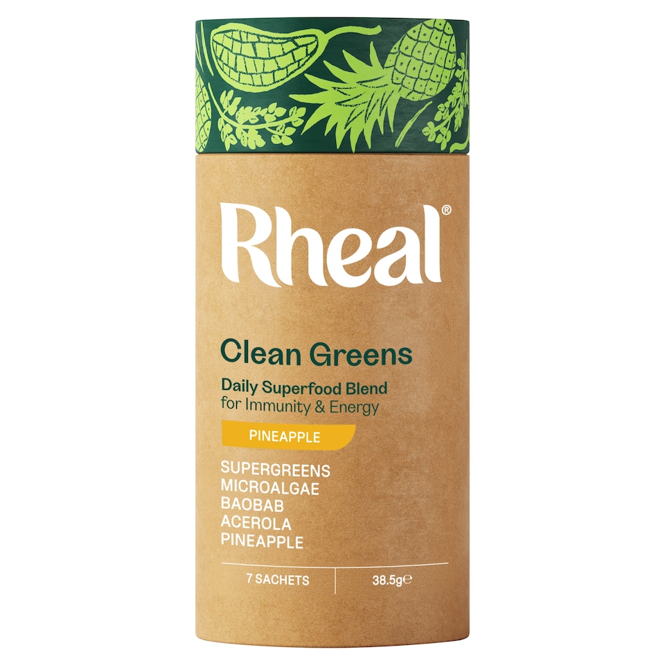image 1 of Rheal SUPERFOODS Pineapple Clean Greens Superfood blend 7x5g