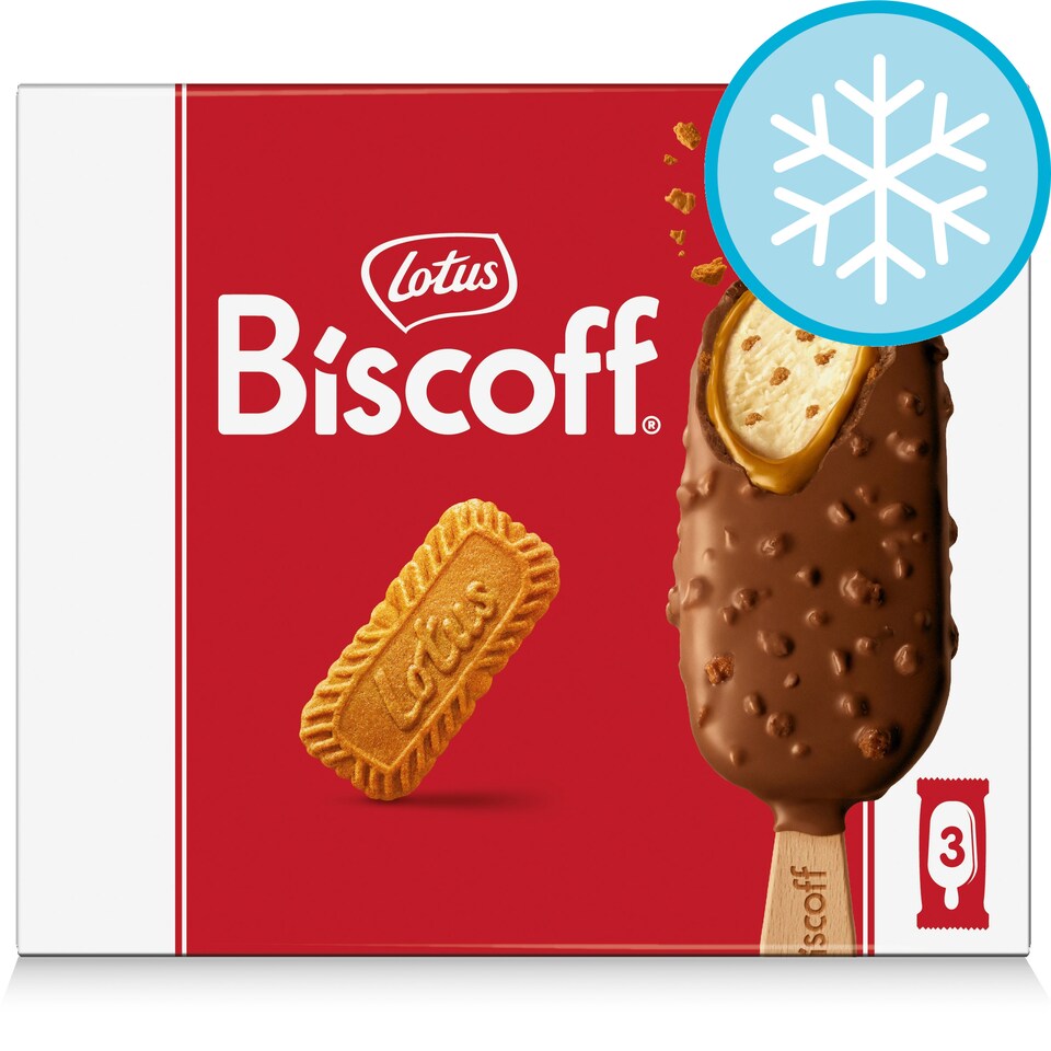 Lotus Biscoff Ice Cream Sticks 3X90ml Tesco Groceries