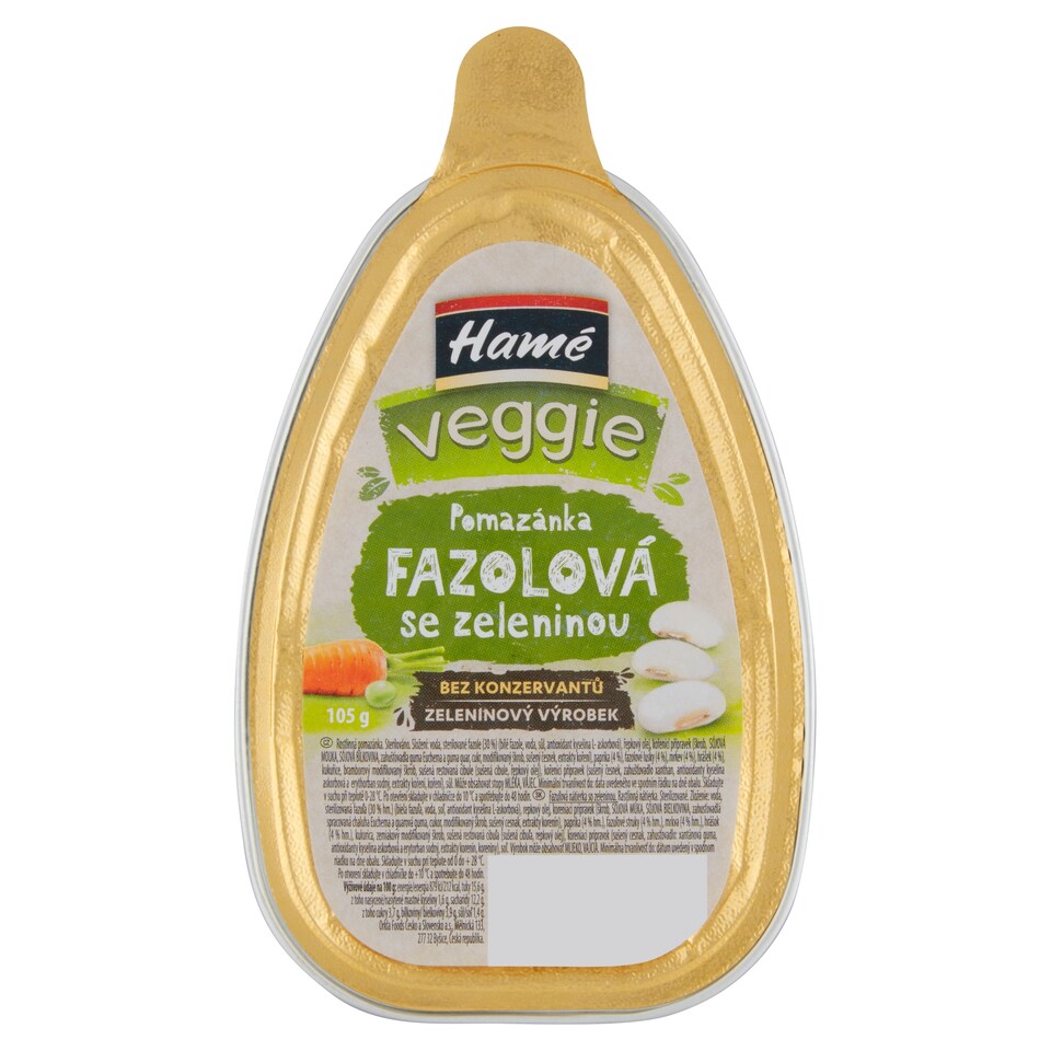 Hamé Veggie pomazánka fazolová se zeleninou 105g