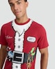 image 2 of F&F Pure Cotton Santa I Believe Slogan T-Shirt in Red