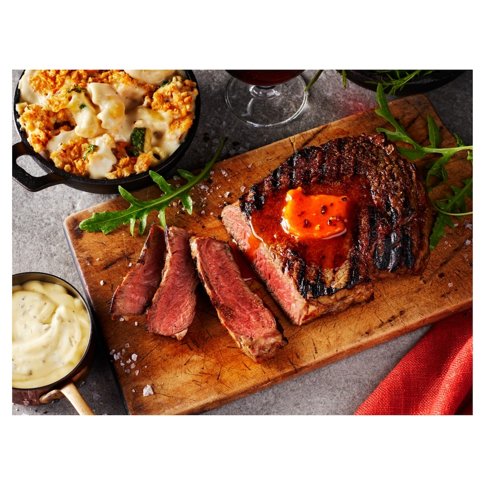 image 1 of Tesco Finest AA Salt Dry Aged Beef Ribeye Steak
