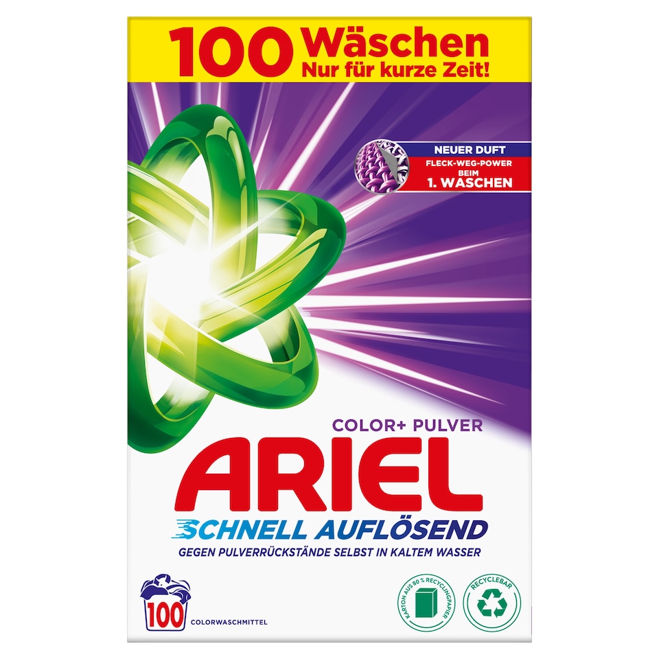 image 1 of Ariel Fast Dissolving Washing Powder 6KG, 100 Washes, Color Protection