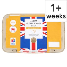Tesco Mixed Sized Free Range Eggs 15 Pack