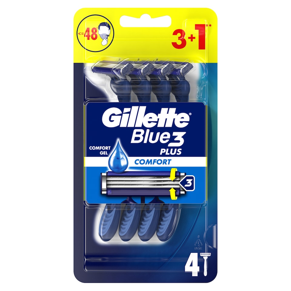 image 1 of Gillette Blue3 Plus Comfort, Jednorazové Holiace Strojčeky Pre Mužov, Balenie Holiacich Strojčekov