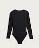 image 4 of F&F Contour Long Sleeved Bodysuit in Black