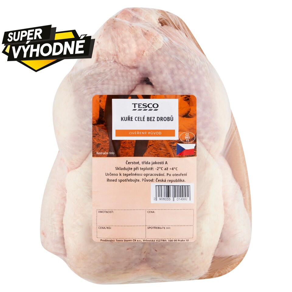Tesco Kuře celé bez drobů