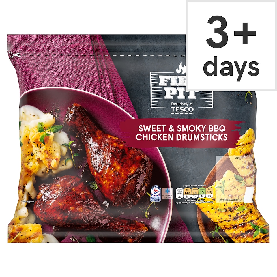 Tesco Fire Pit Sweet and Smoky BBQ Chicken Drumsticks 900g