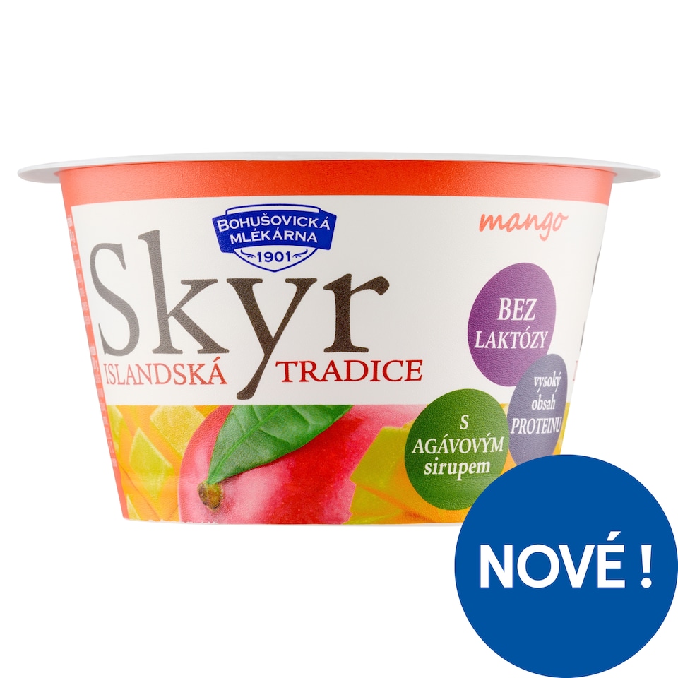 Obrázek 1 pro produkt Bohušovická mlékárna Skyr mango bez laktózy 130g