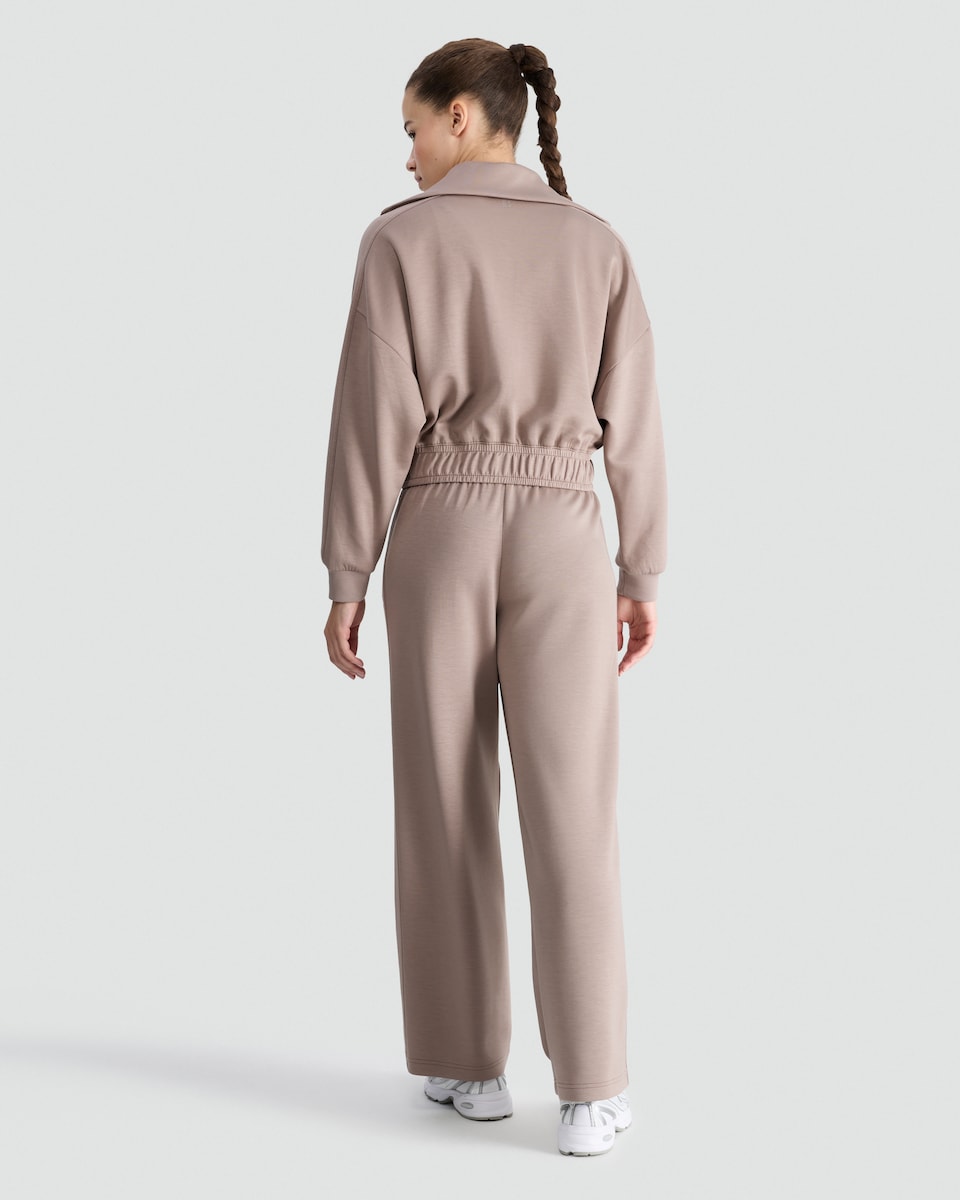 image 1 of F&F Active Modal Rich Wide Leg Joggers in Brown