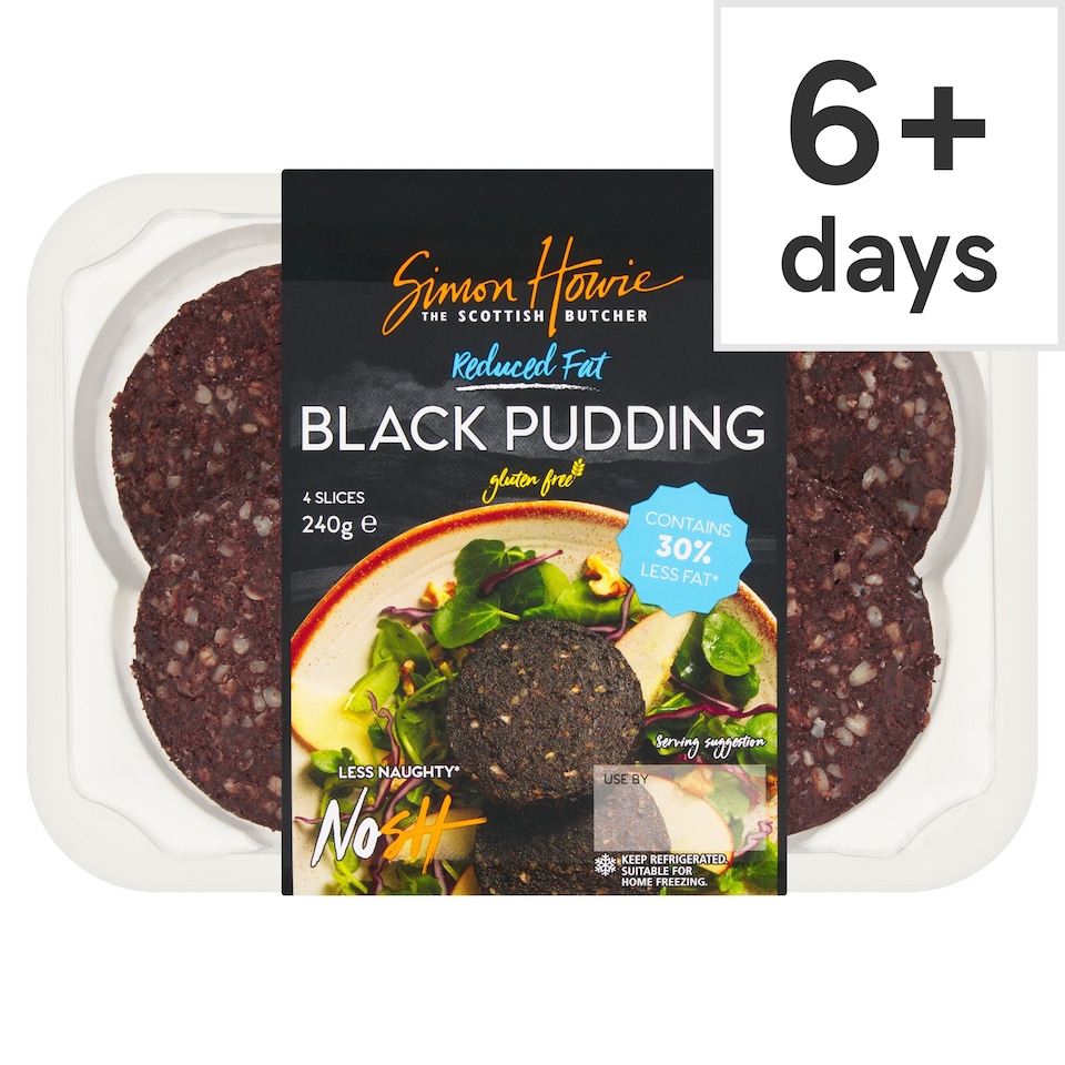 image 1 of Simon Howie Reduced Fat Black Pudding Gluten Free 240g