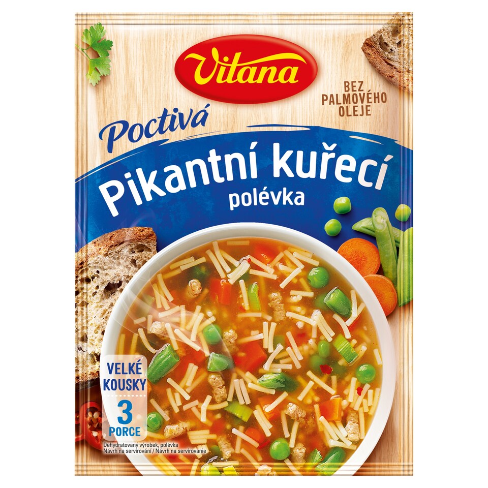 Vitana Poctivá pikantní kuřecí polévka 83g
