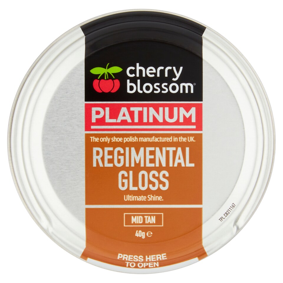 Cherry Blossom Regimental Gloss Tan Shoe Polish 40G