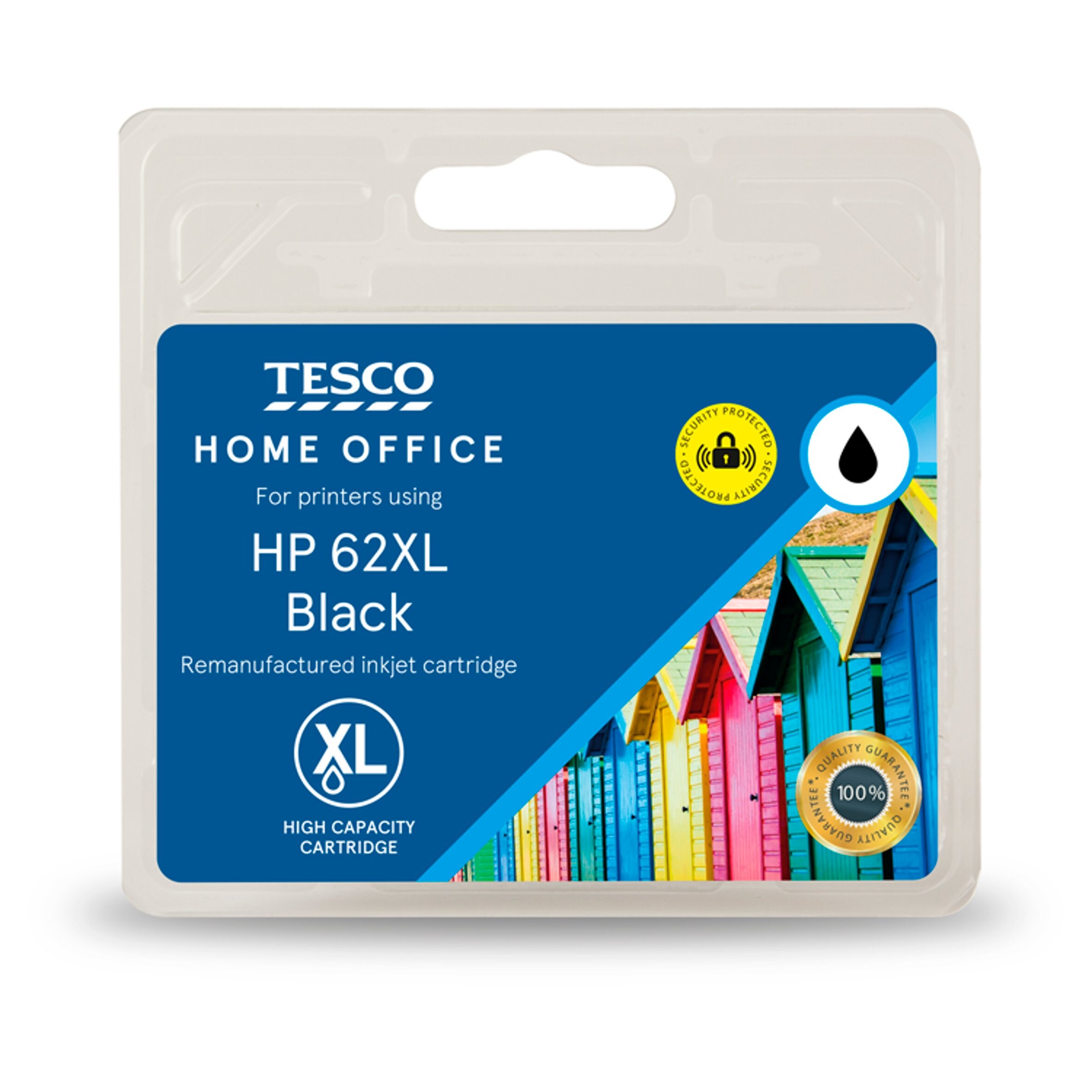 Tesco Remanufactured HP 62 XL Black Ink 