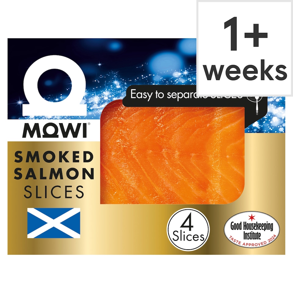 image 1 of Mowi Smoked Salmon Slices 4 Pack 100g