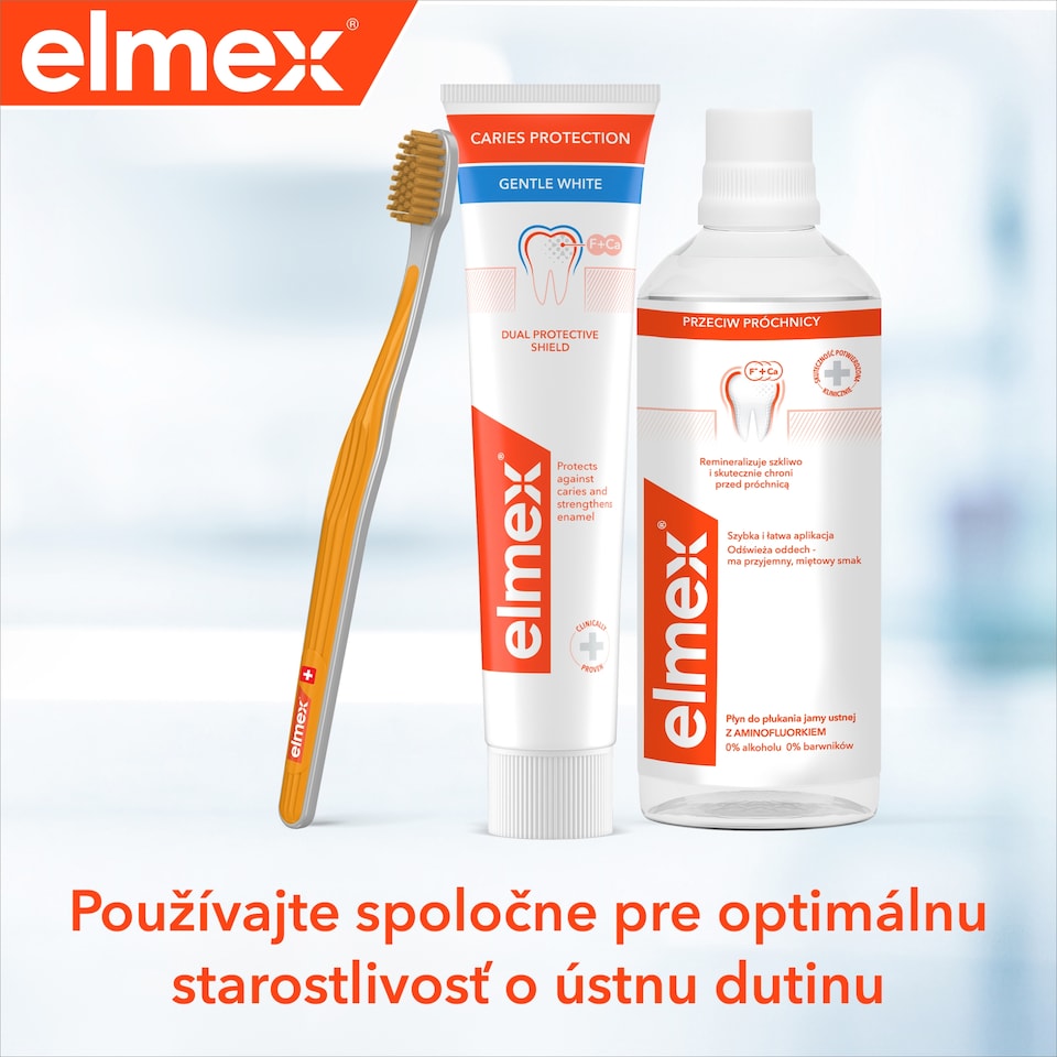 obrázok 1 z elmex® Caries Protection Gentle White zubná pasta proti zubnému kazu 75 ml