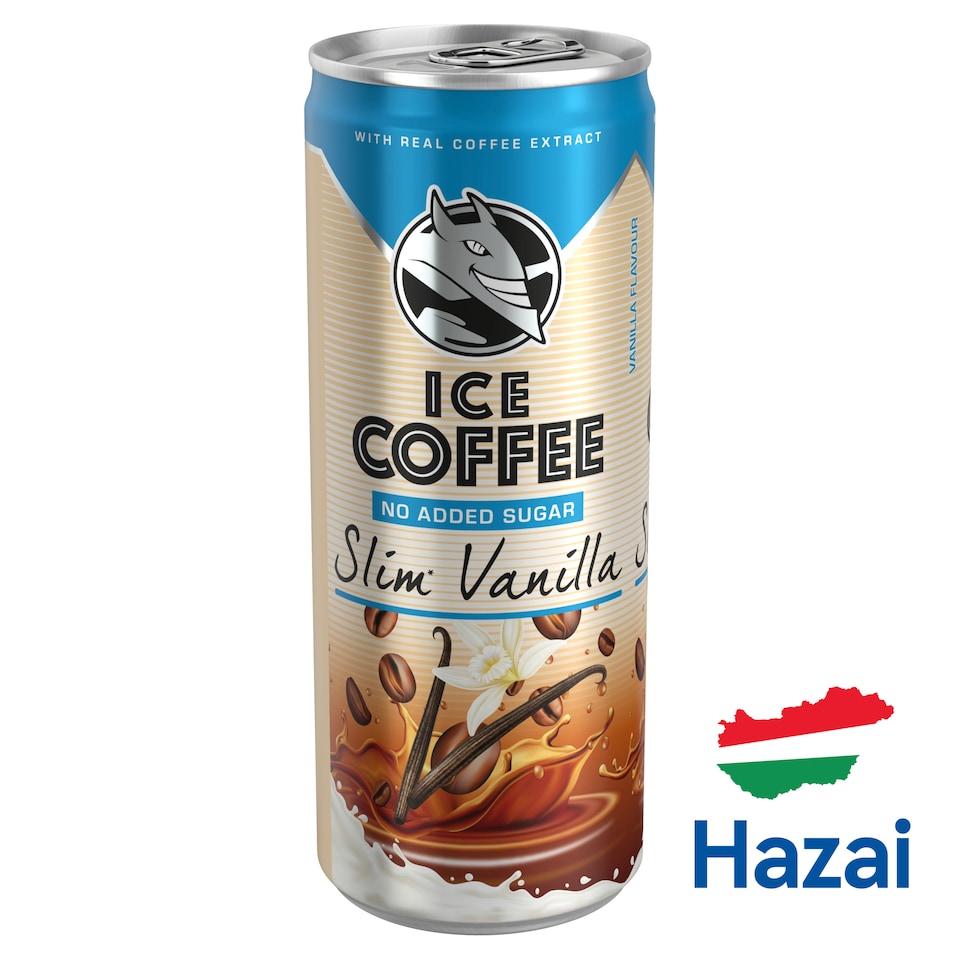 HELL Ice Coffee Slim Vanilla UHT Bourbon vanília ízű ital tejjel, kávékivonattal 250 ml