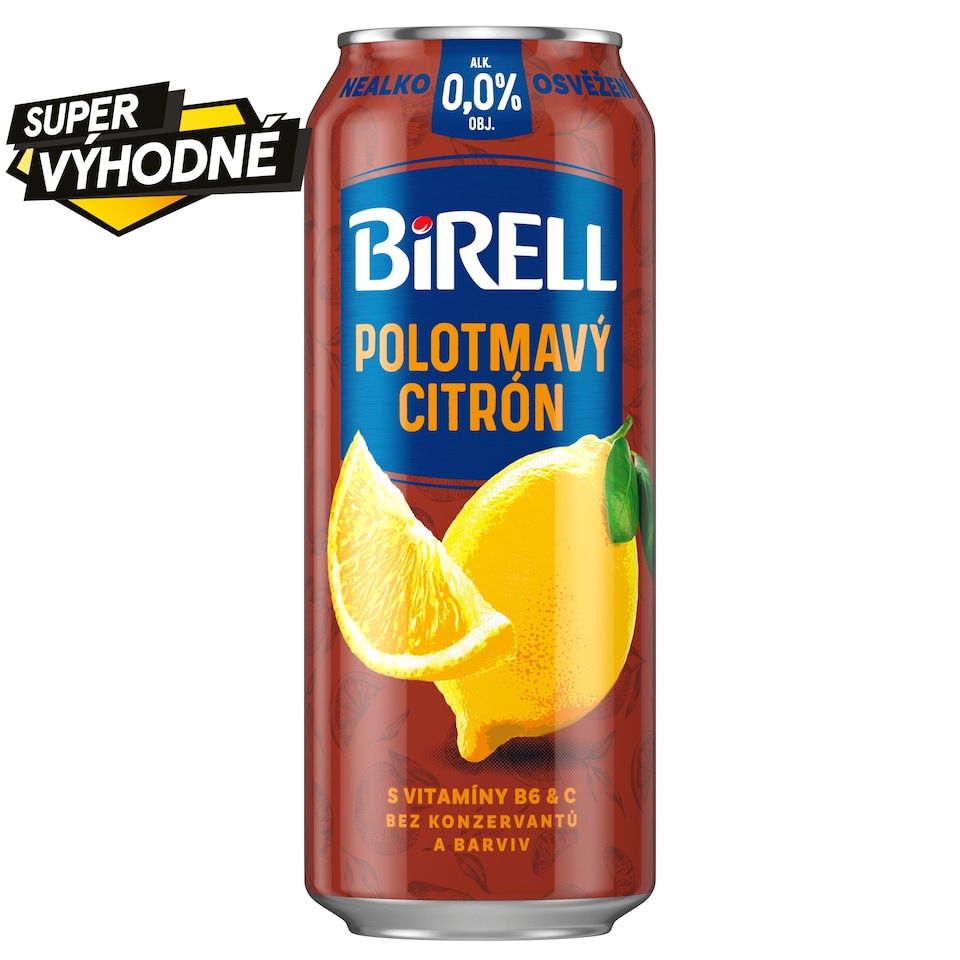 image 1 of Birell Semi-Dark Lemon 0.5L