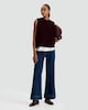 image 2 of F&F Textured Knitted Sleeveless Top with Wool in Burgundy