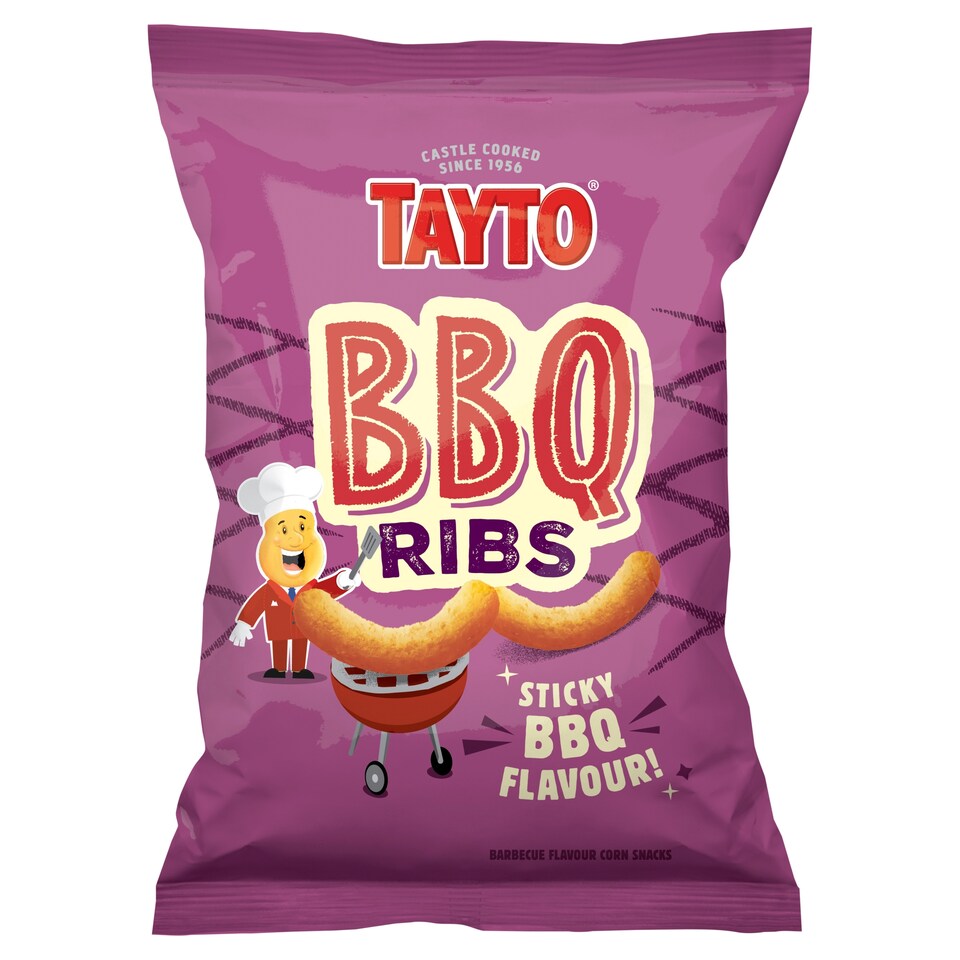 Tayto Sticky BBQ Rib Flavour Corn Snacks 65g