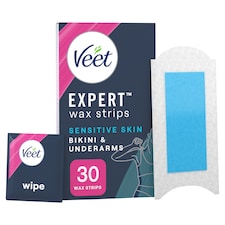 Veet Expert Bikini & Underarm Wax Strips X30