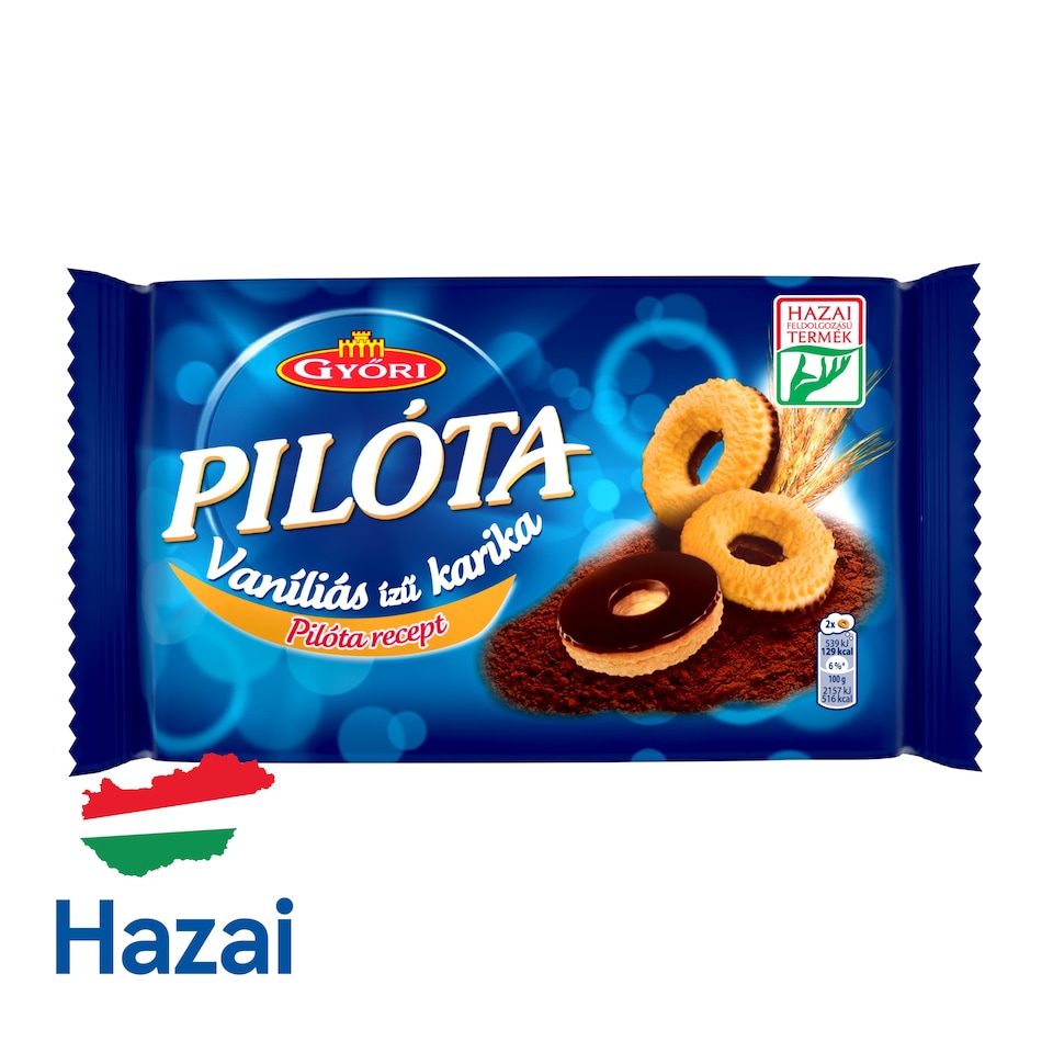 Győri Pilóta vaníliás ízű karika 150 g