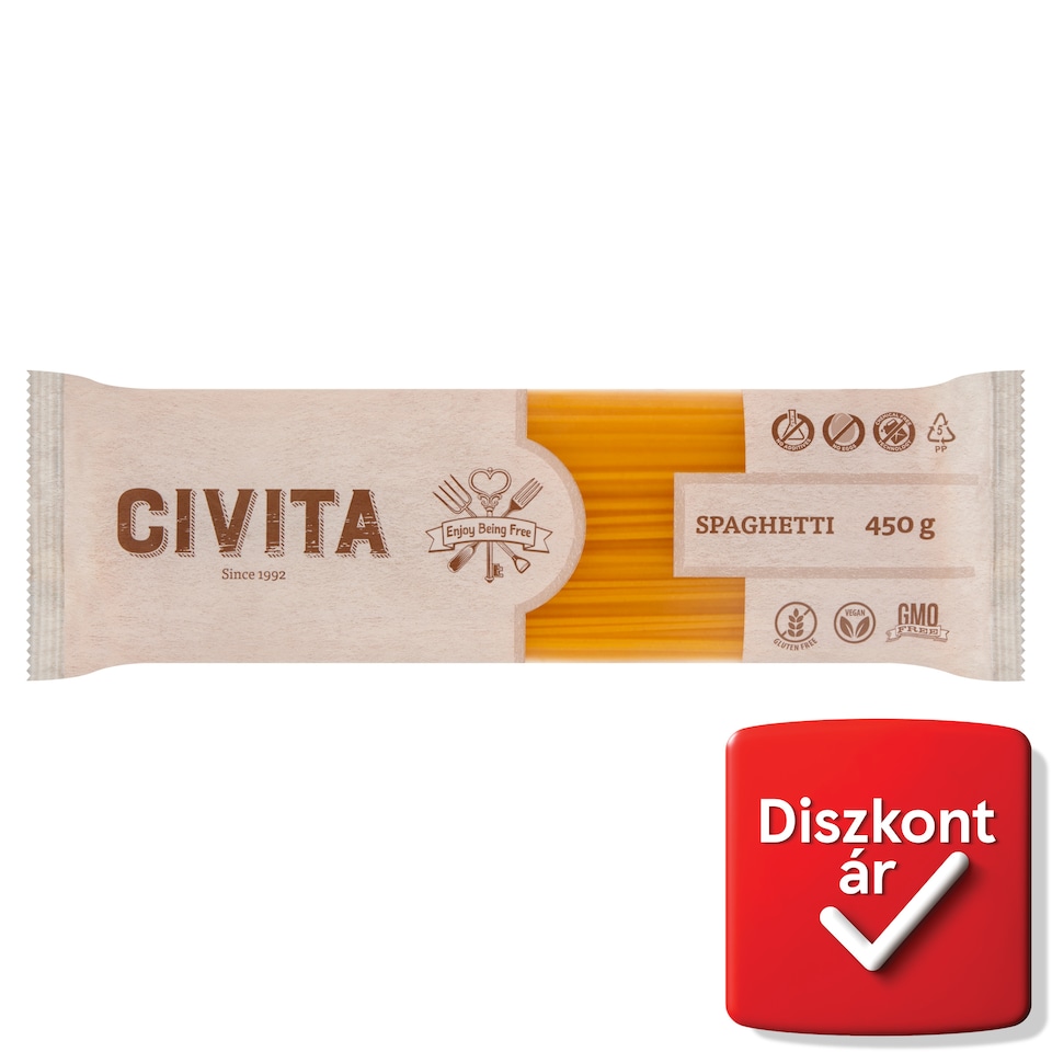 Civita Spaghetti gluténmentes kukoricatészta 450 g