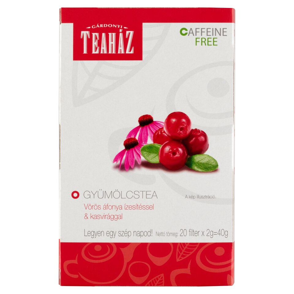 image 1 of Gárdonyi Teaház Fruit Tea with Cranberry & Echinacea Flavour 20 Tea Bags 40 g
