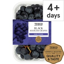 Tesco Black Seedless Grapes 500G
