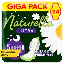 Naturella Ultra Night Plus vložky s krídelkami veľkosť 5 24 ks