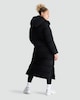 image 3 of F&F Hooded Longline Shower Resistant Puffer Coat in Black