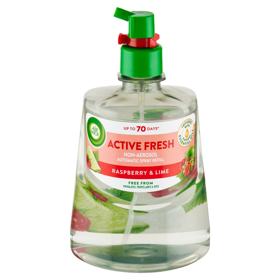 image 1 of Air Wick Active Fresh Non-Aerosol Automatic Spray Refill Raspberry & Lime 228 ml