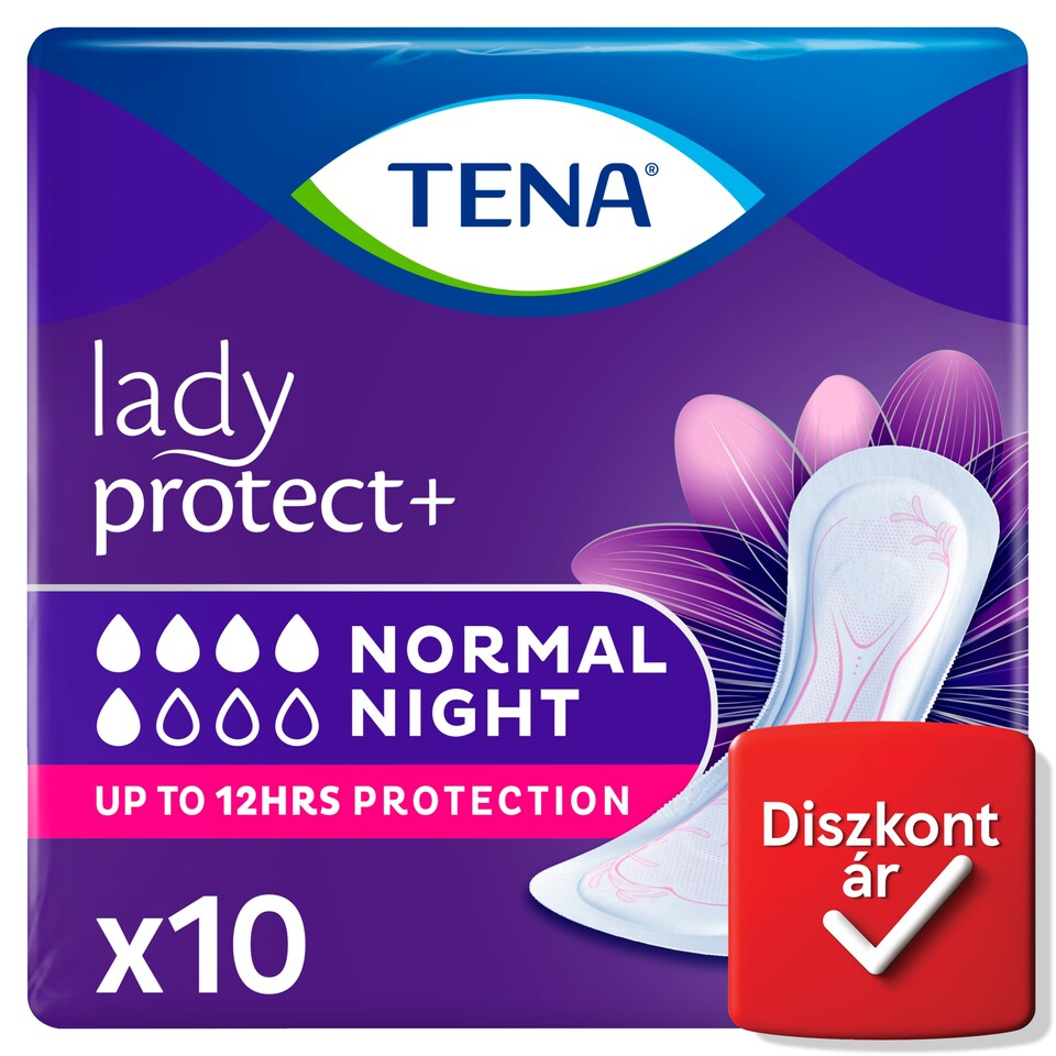 Tena Lady Protect+ Normal éjszakai inkontinencia betét 10 db   1. kép