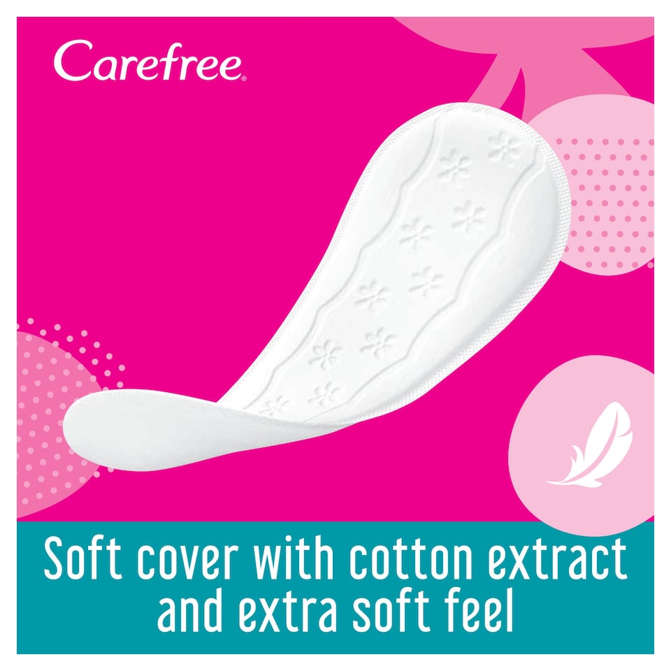 image 1 of Carefree Cotton Panty Liners Unscented 56 Pack