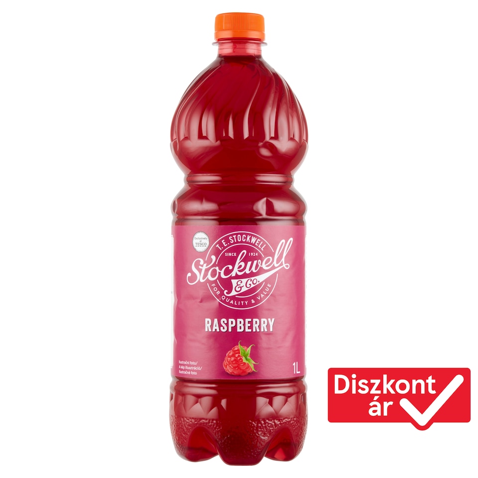 Stockwell & Co. málnaízű italkoncentrátum édesítőszerrel 1 l