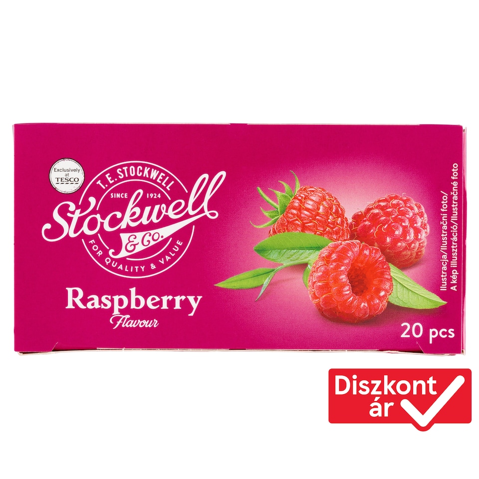 Stockwell & Co. Raspberry Flavour Fruit Tea 20 Tea Bags 40 g
