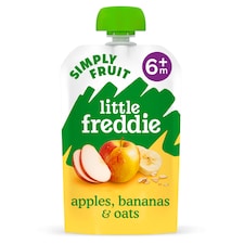 Little Freddie Organic Apples, Bananas & Oats 6 Month Plus 100g